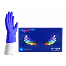 Рукавички нітрилові Care365 Premium Powder Free Nitrile Gloves сині, M