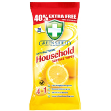 Серветки універсальні антибактеріальні Green Shield Household Lemon, 70 шт