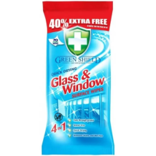 Серветки для скла та вікон Green Shield Glass & Window, 70 шт