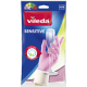 Рукавички господарські Vileda Sensitive, рожеві, розмір M/8, 1 пара