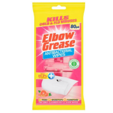Серветки антибактеріальні Elbow Grease Pink Grapefruit, 80 шт