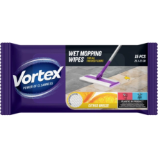 Серветки для швабри Vortex Wet Mopping Wipes Citrus Breeze, 15 шт