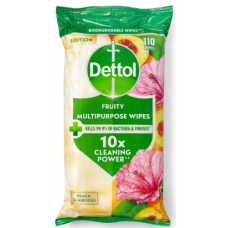 Серветки універсальні Dettol Fruity Peach & Hibiscus, 110 шт