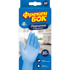 Рукавички нітрилові Фрекен БОК, блакитні, розмір M, 10 шт