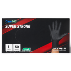 Рукавички нітрилові Care365 Super Strong, чорні, розмір L, 50 шт