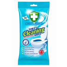 Серветки антибактеріальні для туалету Green Shield Toilet Cleaning, 40 шт